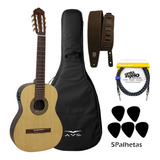 Violao 7 Cordas Giannini Nw1 7 Eletrico Nylon Imbu Ns Kit