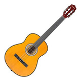 Violao Acustico De Nylon Iniciante Waldman 6 Cordas Cl 1 Am Cor Amarelo Material Do Diapasão Ébano Orientação Da Mão Destro