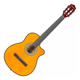 Violão Elétrico De Nylon Waldman Cutway Com Eq E Afinador
