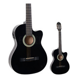 Violão Elétrico Flat Cutaway Aço Giannini Sf-14 Ceq Black