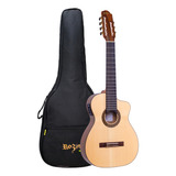 Violão Elétrico Rozini 7 Cordas Premium Nylon Com Bag Rx721