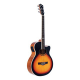 Violão Elétrico Tagima Dallas T Aço Sunburst Destro