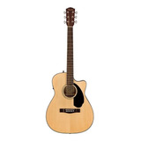 Violão Eletroacústica Fender Classic Design Cc-60sce 097-0153-021 Para Destros Natural Walnut Brilhante