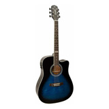 Violão Eletroacústica Giannini Performance Gf-1d Ceq Spruce Para Destros Dark Blue Burst Madeira Técnica Verniz Brilhante