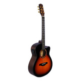 Violão Eletroacústico Phx Skill Sc 40a Sb Sunburst Cor Marrom Orientação Da Mão Destro