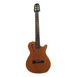 Violão Flat Elétrico Nylon Marquês Vn 11 Tipo Godin Cor Mogno Material Do Diapasão Pau rosa Orientação Da Mão Direita