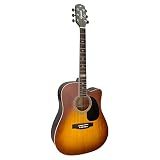 VIOLÃO FOLK ELETROACÚSTICO CUTAWAY GF1D CEQ HB HONEY BURST   GIANNINI
