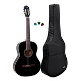 Violão Giannini Gn 15 Bk Estudo Nylon Preto capa Acolchoada Cor Kit Orientação Da Mão Destro