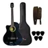 Violão Nylon Elétrico Eagle Ch800lh Canhoto Bk + Kit