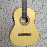 Violão Rozini Rx210 Studio Clássico Eletroacústico Tampo Maciço Equalizador E Afinador Rozini Re2 Com Piezo E Contato Fosco Cordas Nylon Louro Preto