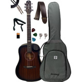 Violão Strinberg Sd301hcr Tbs Folk Fosco kit Completo Full