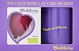 Violeta Cup Kit Coletor Menstrual A Vermelho + Caneca Higienizadora Vermelho Tipo A Mulheres A Partir De 30 Anos Ou Com Filhos E/ou Com Colo Do útero De Altura Média E Alta