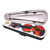 Violino 4/4 Acústico Arco Breu Cavalete Madeira + Estojo Cor Marrom