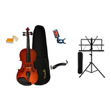 Violino 4 4 Mo44 Vivace Kit Estante Afinador Espaleira