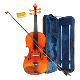 Violino 4 4 Todo Em Madeira Cavalete Acústico Arco E Breu