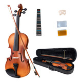Violino Arco Breu Cavalete Acústico 4 4 Madeira Estojo Luxo