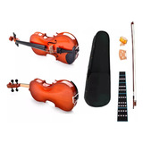 Violino Arco Breu Cavalete Acústico 4 4 Madeira Estojo Luxo