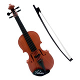 Violino De Plástico Infantil Com Arco Colors 42cm Presente