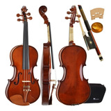 Violino Eagle 4 4 Ve441 Case Breu Arco Profissional Completo Cor Natural