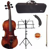 Violino Eagle Vk544+espaleira+partitura+breu+arco+case Cor Natural