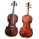 Violino Fiddle Antigo Escuro 4/4 Bordo De Violino Acústico Com Caixa De Arco