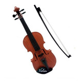 Violino Infantil Makeda Acustico Com 4 Cordas E Arco Cor Marrom