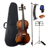Violino Infantil Vogga 1 2 1 4 1 8 afinador estante esp 