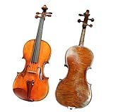 Violino Profissional Violino Acústico De Mão Antigo, Top De Abeto Europeu, Parte Traseira De Bordo, Tamanho 4/4, Conjunto De Caixa De Ponte Para Violino