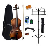 Violino Vogga 3 4 4 4 Completo Afinador Estante Esp