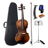 Violino Vogga 3 4 4 4 Completo Afinador Estante Espaleira