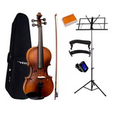 Violino Vogga 3 4 Von134n Completo afinador Estante espa