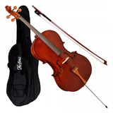Violoncelo Cello Hofma Hce100 Arco Breu Capa Completo