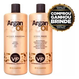 Vip Kit Escova Progressiva Argan Oil 2x1000ml Brinde