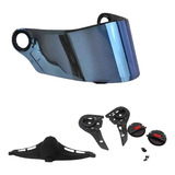 Viseira Capacete Ls2 Ff358 Azul Ir C Reparo Mais Narigueira