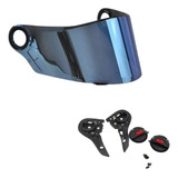 Viseira Capacete Ls2 Ff358 Azul Iridium Mais Kit Reparo