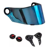 Viseira Capacete Ls2 Ff358 Fw3 Gt Azul Kit Reparo Suporte