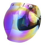 Viseira Flip Capacete Moto Bolha Bubble Custom Old School