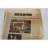 Visita Do Papa Jornal Gazeta Do Povo 06 julho 1980