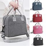 Vitaease Bolsa Térmica Marmita Alça Tranversal Escolar Feminina Masculino Menino Menina Academia Fitness Trabalho Passeio Marmita Lancheira Marmiteira Adulto Infantil Rosa 