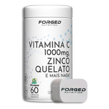 Vitamina C 1000mg Com Zinco Quelato 60 Vegan Caps Forged Sabor Sem Sabor