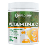 Vitamina C Em Pó Ácido Ascóbico 500g 100 Puro Soldiers Nutrition