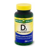 Vitamina D3 125mcg 5000 Ui Spring Valley 250 Capsulas Gel
