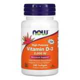 Vitamina D3 2000 Ui 240 Softgels Now Foods Importada