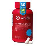 Vitamina D3 2000ui Com K2mk7 Suplemento Alimentar Em Cápsulas Com 60 Doses Vhita