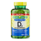 Vitamina D3 5000 Iu Spring Valley 400 Cápsulas Eua