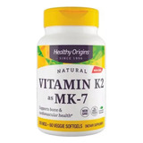 Vitamina K2 Mk7 100mcg 60 Cápsulas Healthy Origins Eua 