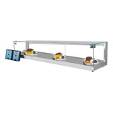 Vitrine Fria Linha Luxo 1,50 Mt - Marca Omega - Com Led Cor Prata Voltagem 220v