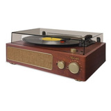 Vitrola Raveo Studio Brown Bluetooth Disco E Usb