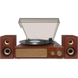 Vitrola Raveo Studio Plus Toca discos Bluetooth Rádio Fm Usb