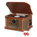Vitrola Retro Radiola Toca Discos Bluetooth Agulha Rubi